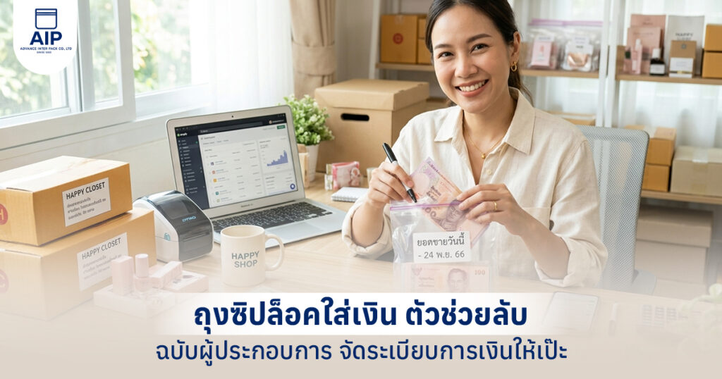 ถุงซิปล็อคใส่เงิน ตัวช่วยลับฉบับผู้ประกอบการ จัดระเบียบการเงินให้เป๊ะ