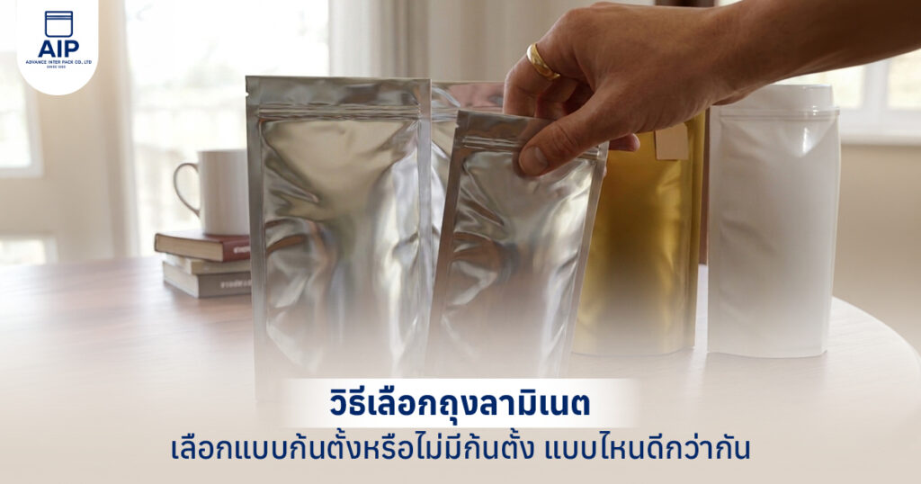 วิธีเลือกถุงลามิเนต เลือกแบบก้นตั้งหรือไม่มีก้นตั้ง แบบไหนดีกว่ากัน