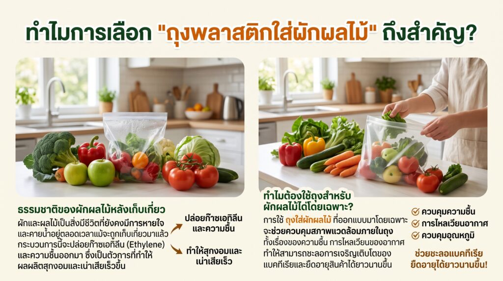 ทำไมการเลือก ถุงพลาสติกใส่ผักผลไม้ ถึงสำคัญ